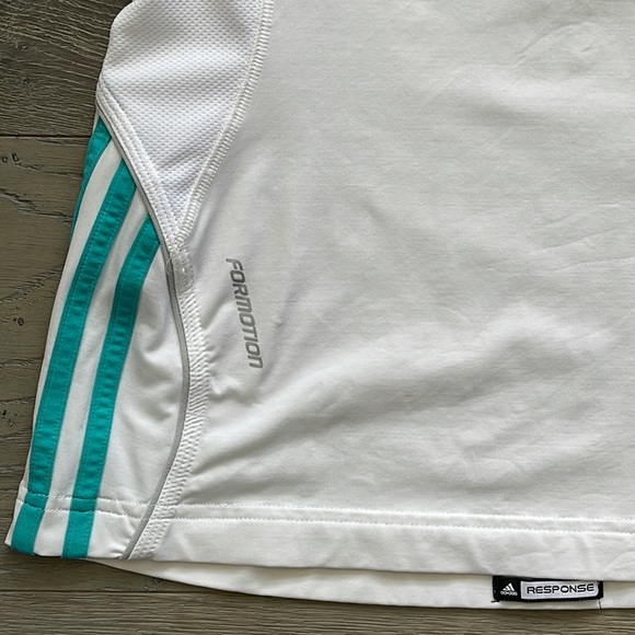 Adidas White and Turquoise Racer Back Tank-M - Picture 4 of 5